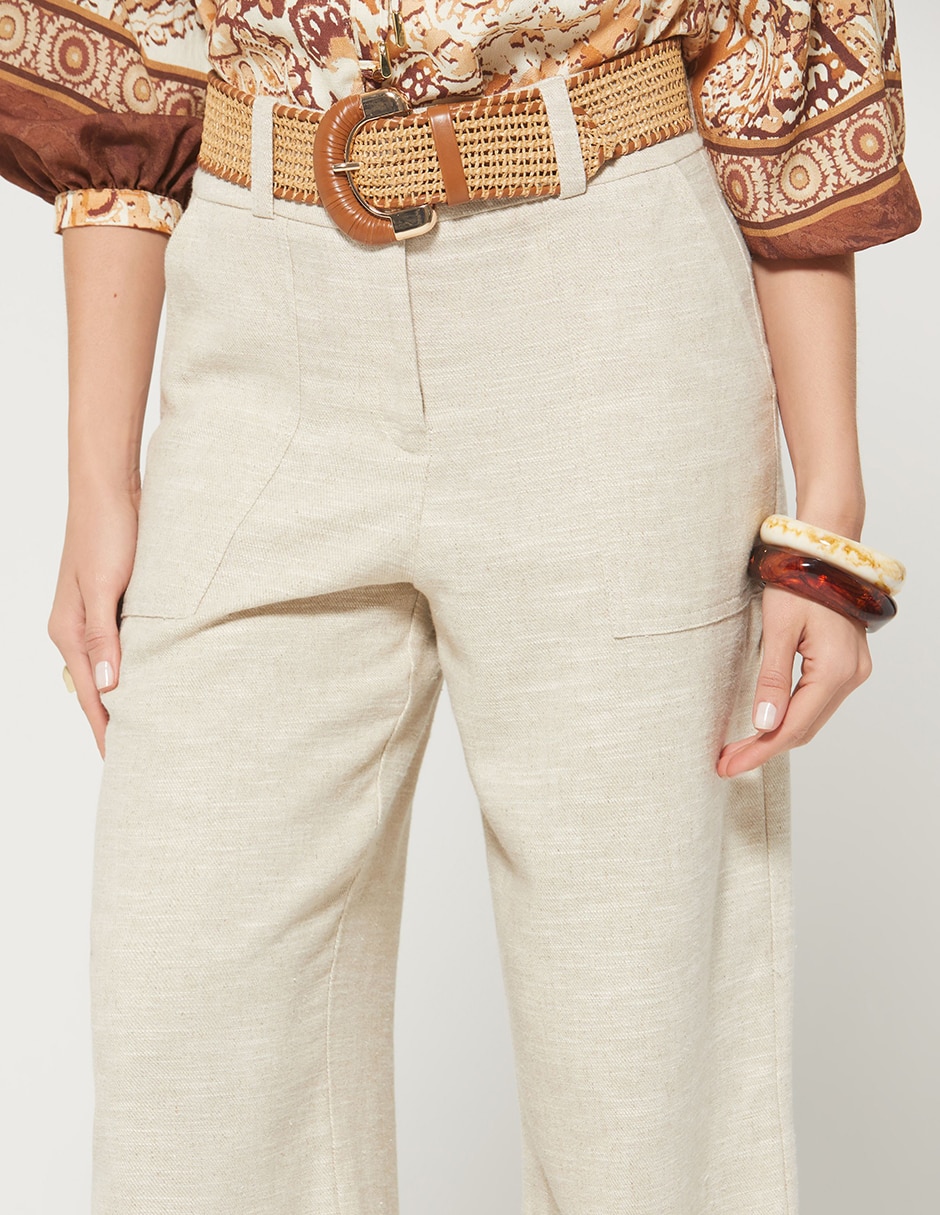 Pantalón relaxed egipto travel palazzo para mujer 3