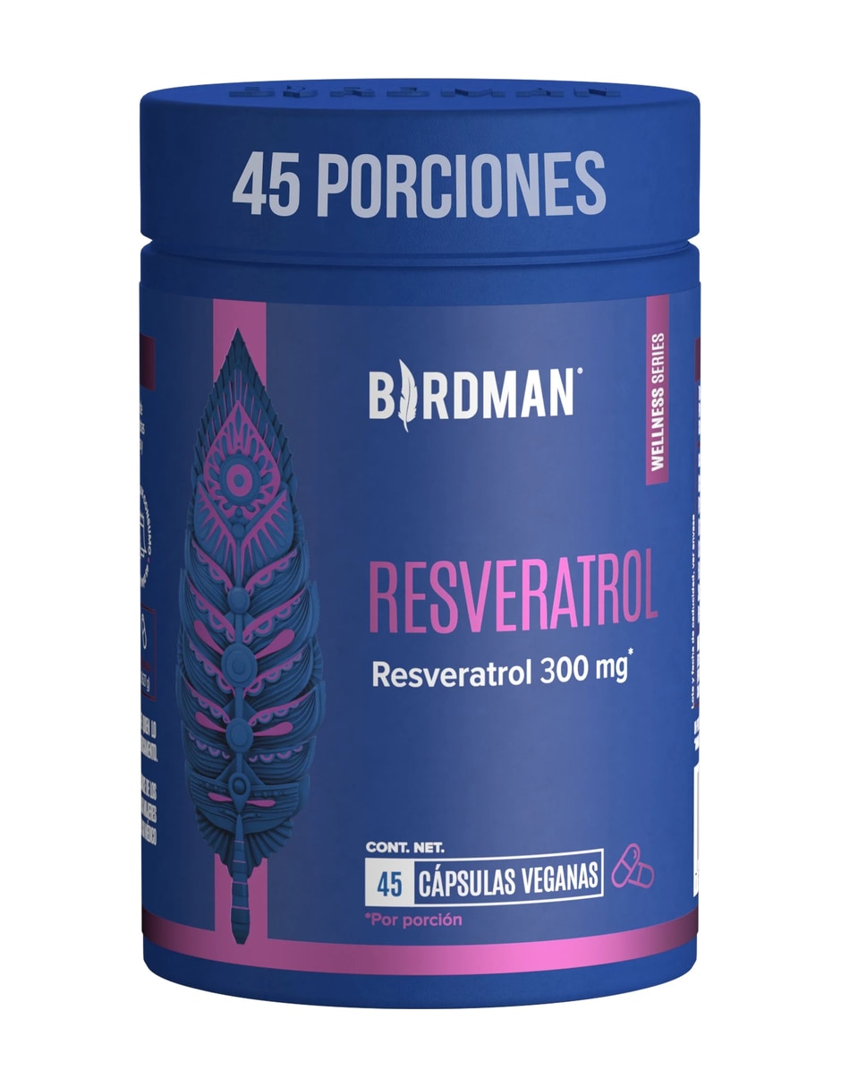 Resveratrol 300 mg Birdman con resveratrol de 45 cápsulas Resveratrol 300 mg Birdman con resveratrol de 45 cápsulas