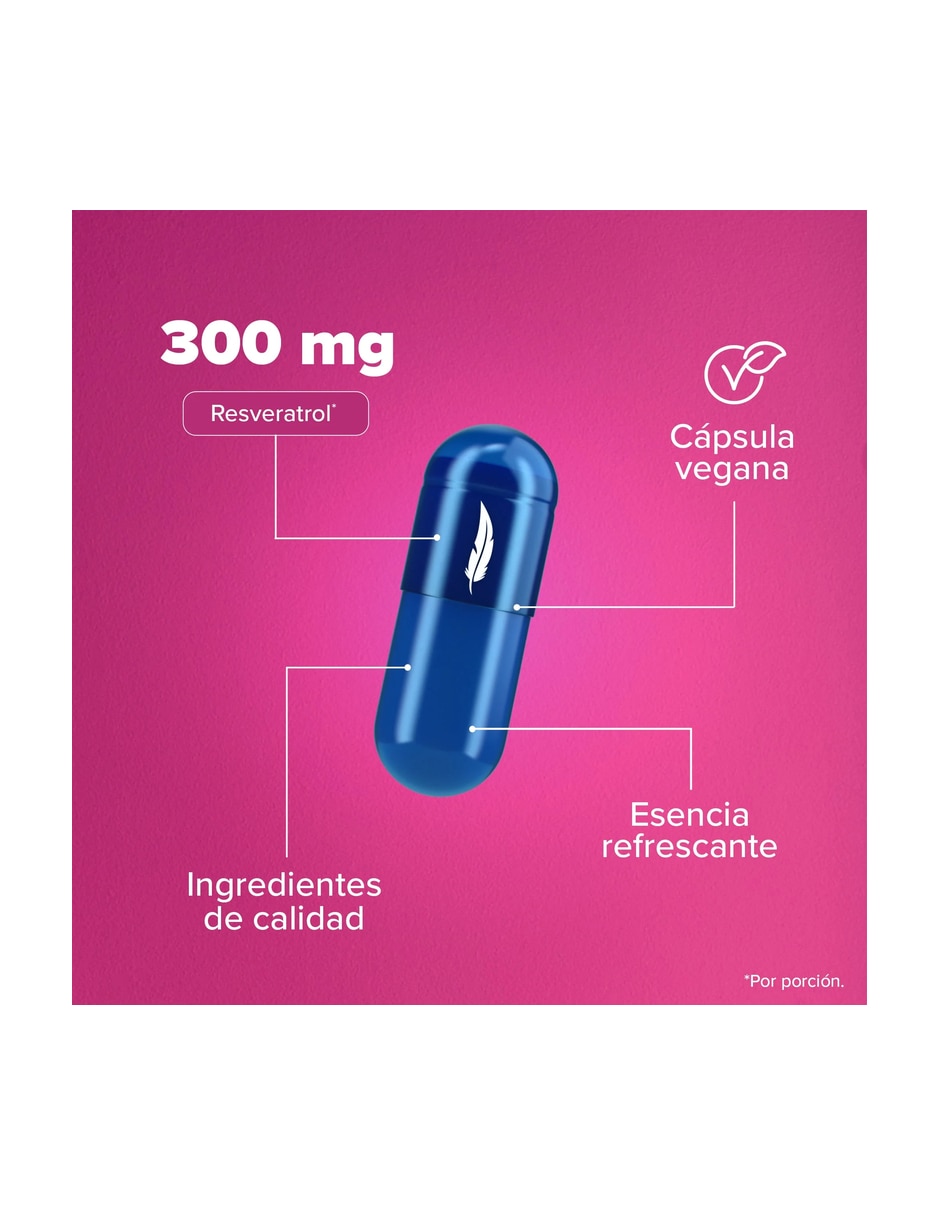 Resveratrol 300 mg Birdman con resveratrol de 45 cápsulas 4