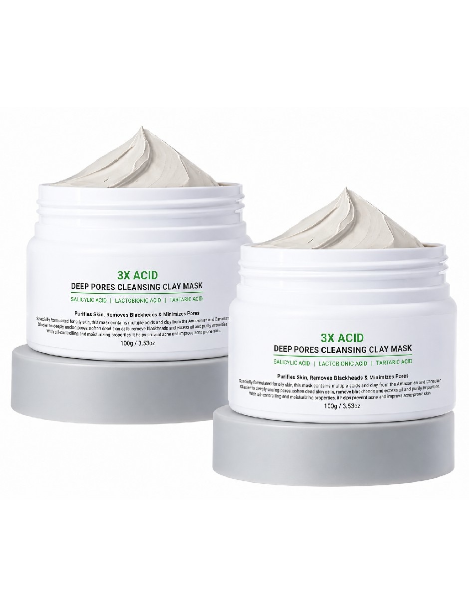 Set de mascarillas facial de barro control puntos para acné Set de mascarillas facial de barro control puntos para acné
