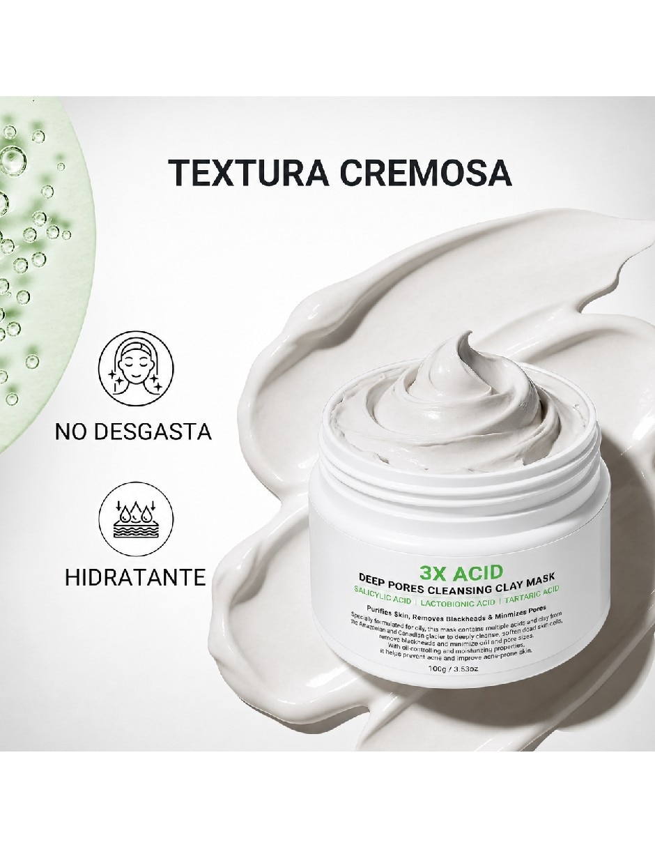 Set de mascarillas facial de barro control puntos para acné 5