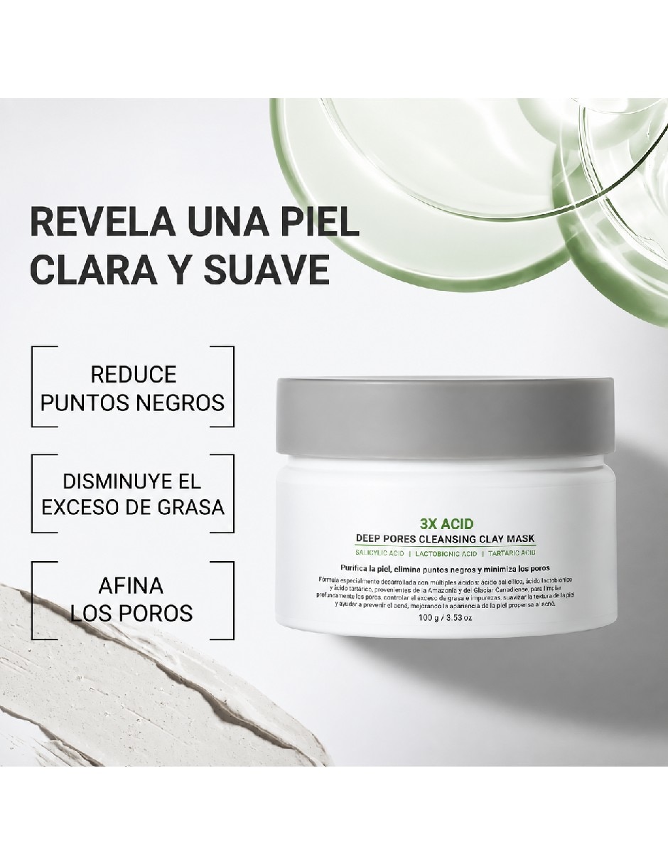Set de mascarillas facial de barro control puntos para acné 4