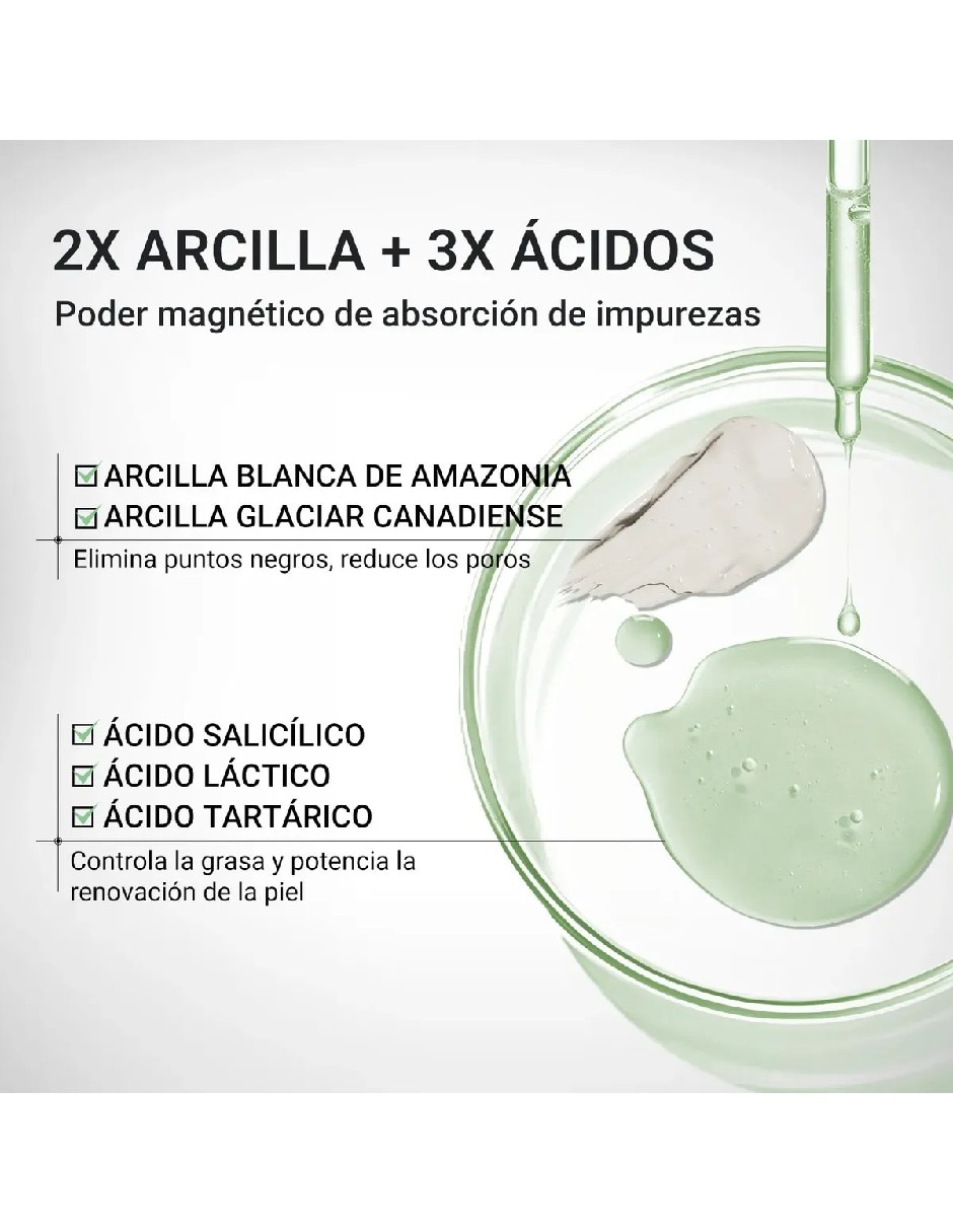 Set de mascarillas facial de barro control puntos para acné 2