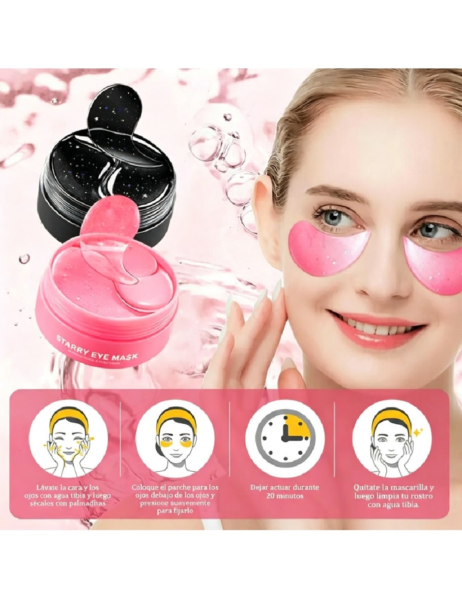 Set parches para ojos de 2 tarros de hidrogel contorno de ojos 3