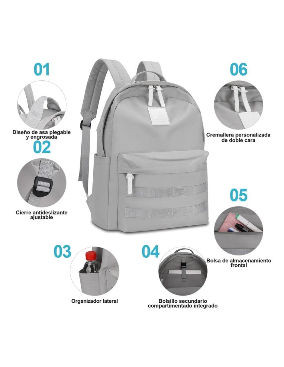Mochila escolar impermeable unisex