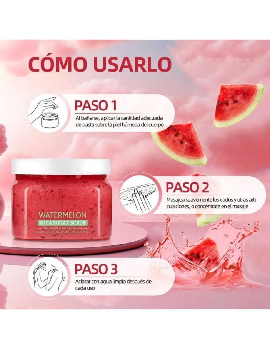 Exfoliante corporal de sandía para todo tipo de piel