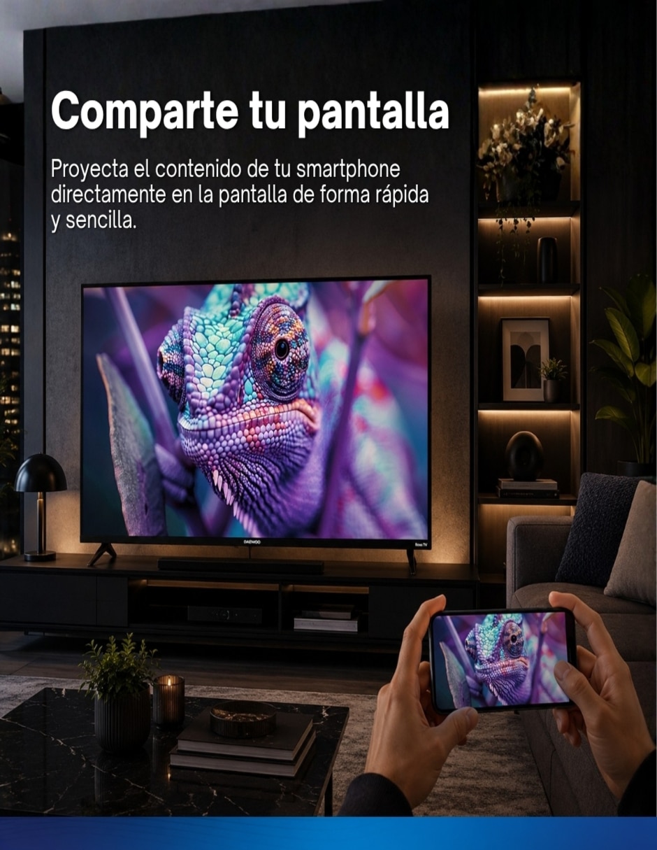 Pantalla Smart TV LED de 32 pulgadas HD DAW32RX2 con Roku TV