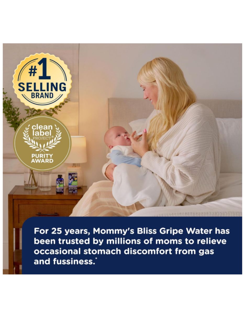 Gel para malestar estomacal Mommy's Bliss Gripe Water Night Orgánico 120 ml 3