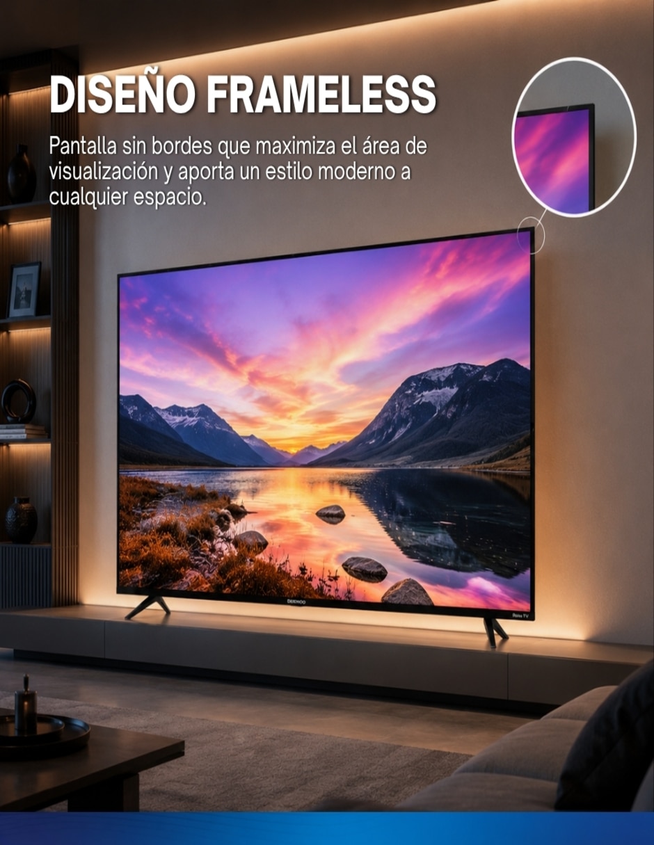 Pantalla Smart TV LED de 40 pulgadas Full HD DAW40QRFX2_05 con Roku TV