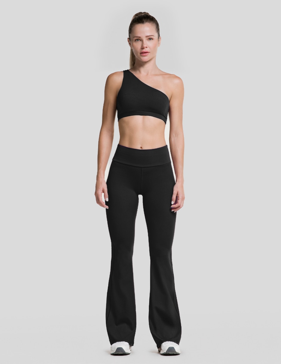 Malla compresión media para entrenamiento legging flare para mujer 1