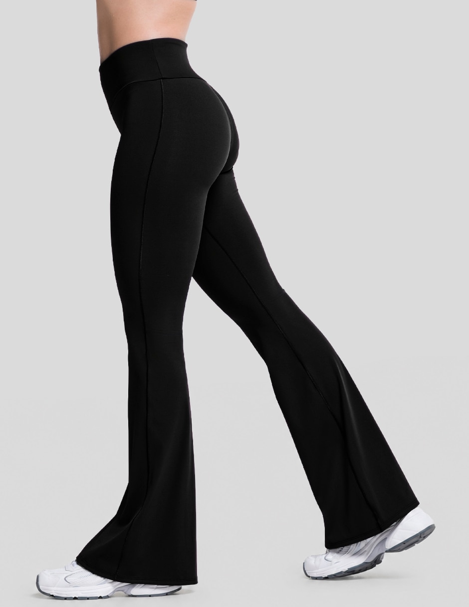 Malla compresión media para entrenamiento legging flare para mujer 4
