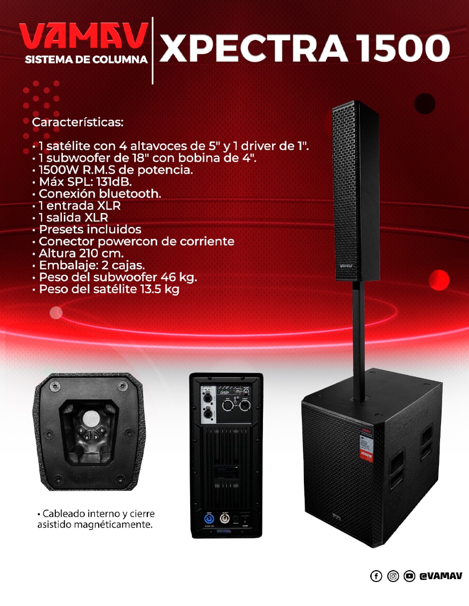 Sistema de audio Nova XPECTRA 1500 7