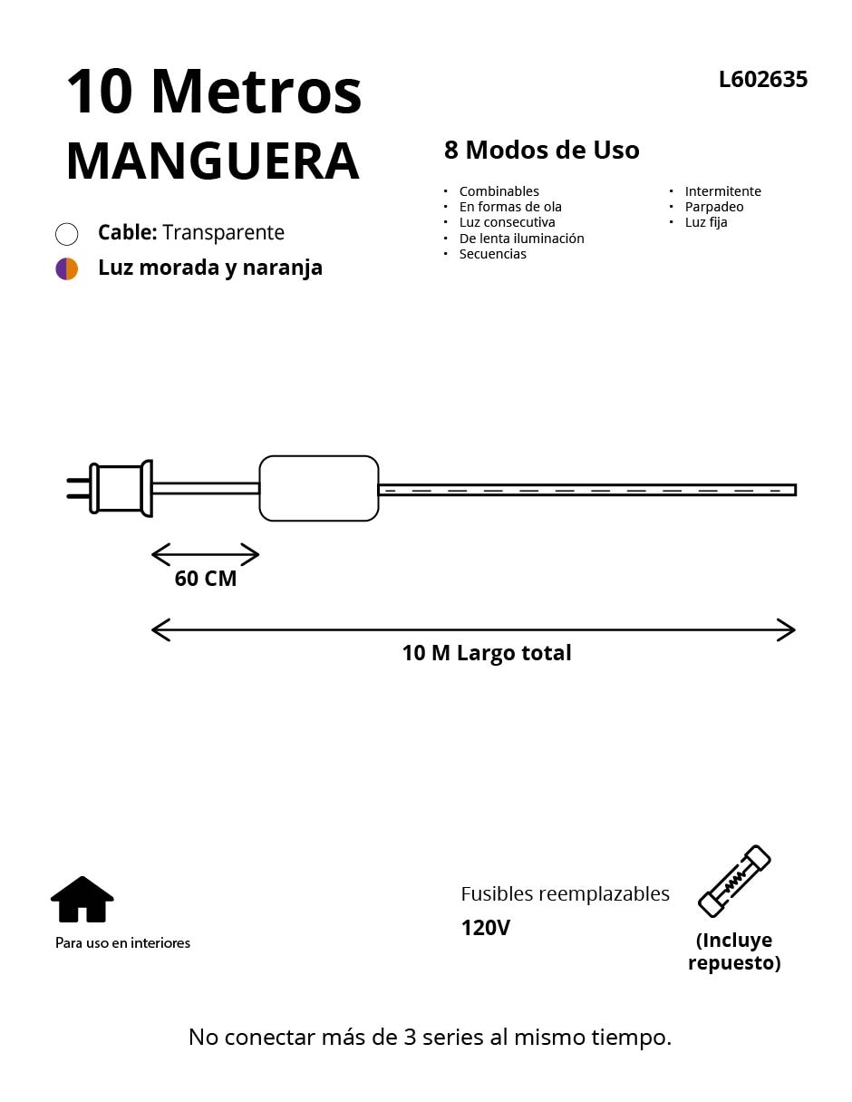 Serie led led familia decoración l602635 con continuos focos 5