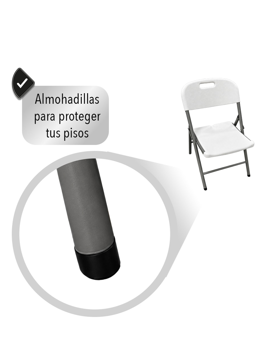 Silla plegable 4 piezas de polietileno 2