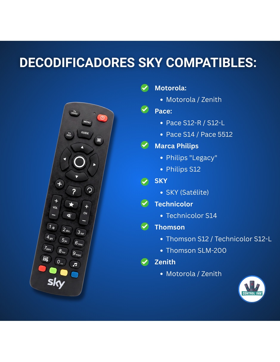 Control remoto para sky sd motorola zenith 3