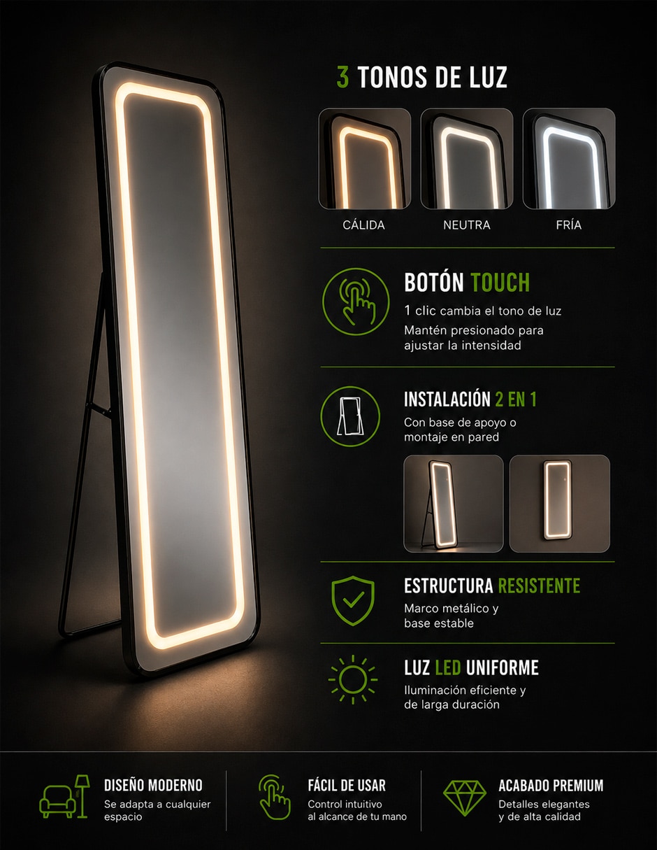 Espejo con luz 4