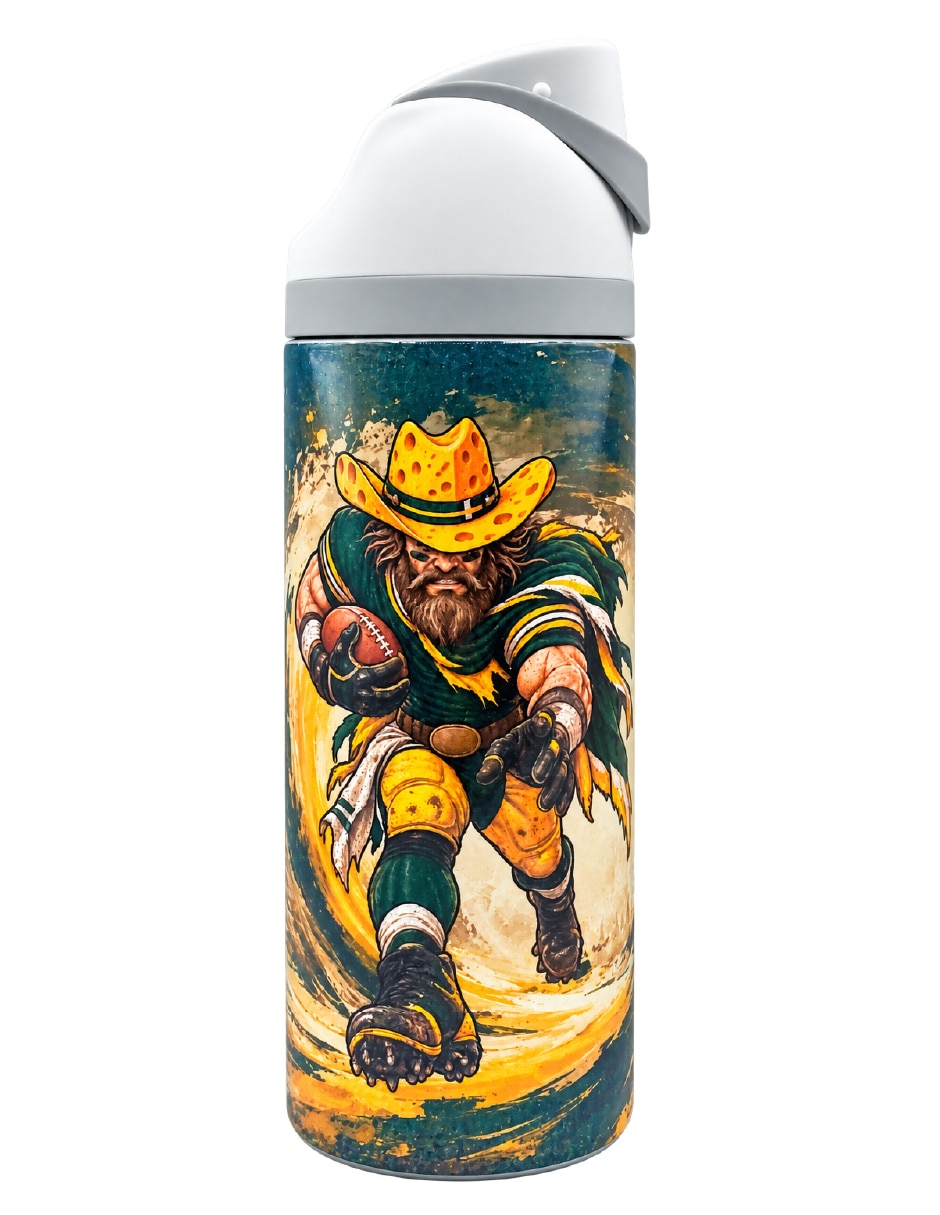 Termo de acero inoxidable green bay con tapa rosca