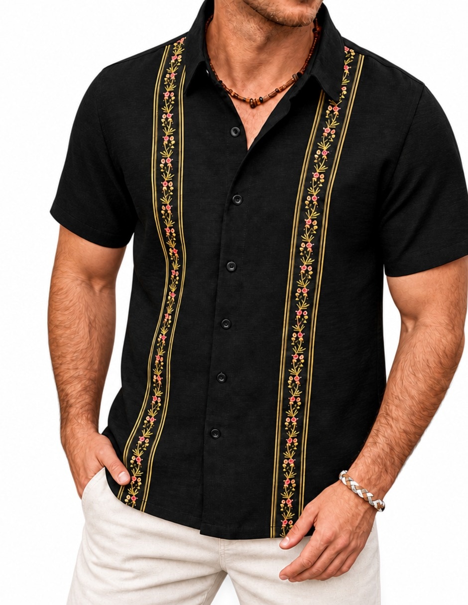 Guayabera manga Corta para Hombre