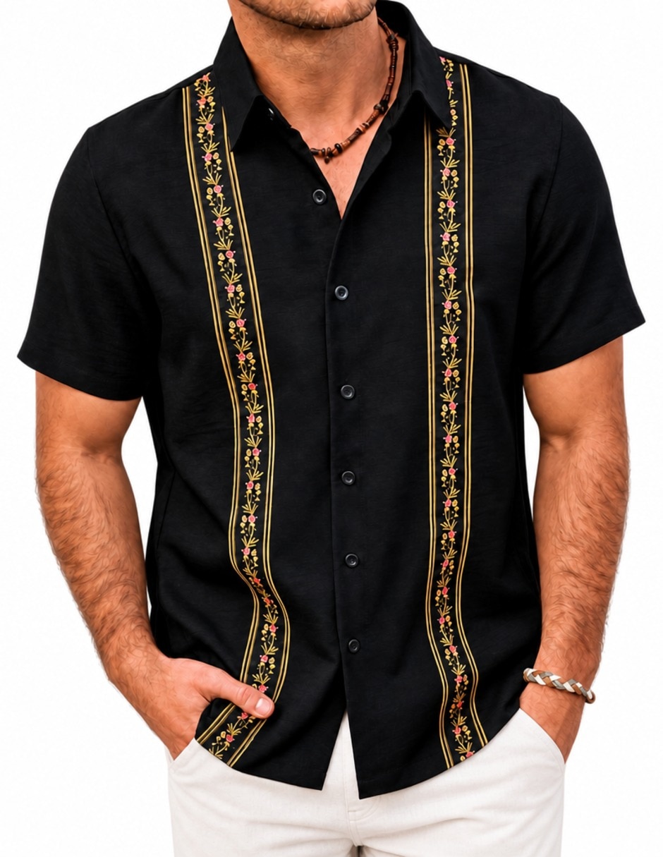 Guayabera manga Corta para Hombre 4