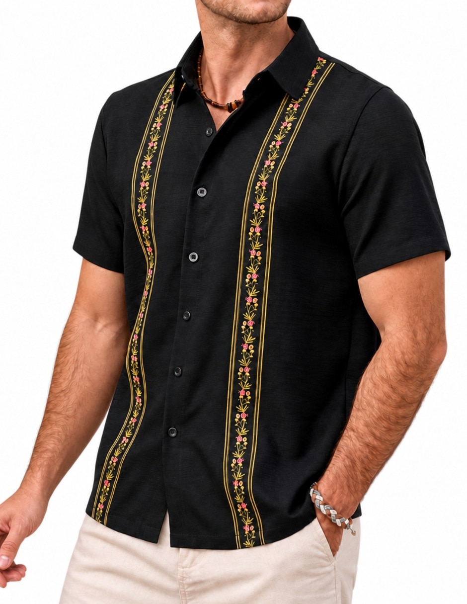 Guayabera manga Corta para Hombre 2