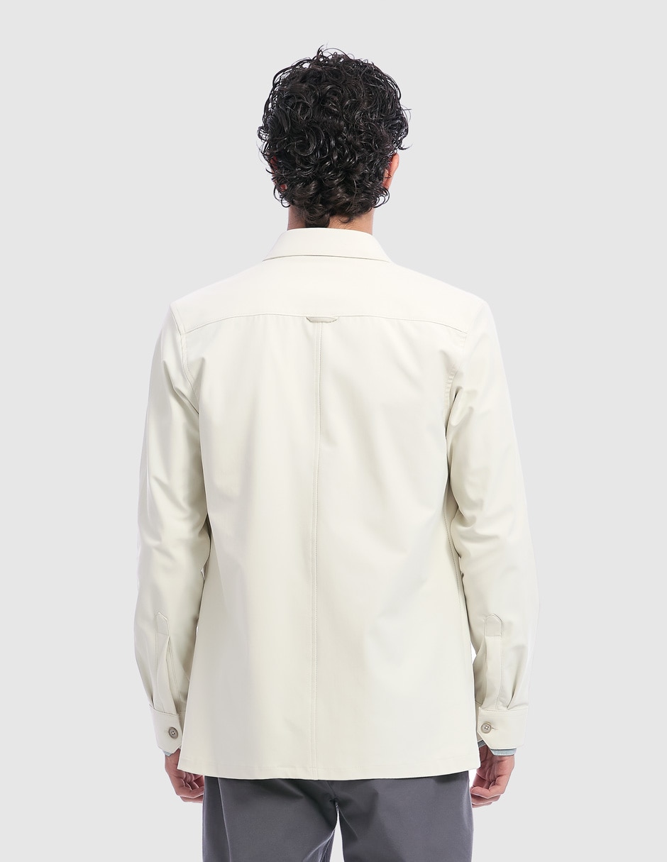 Sobrecamisa business casual manga larga para hombre 8
