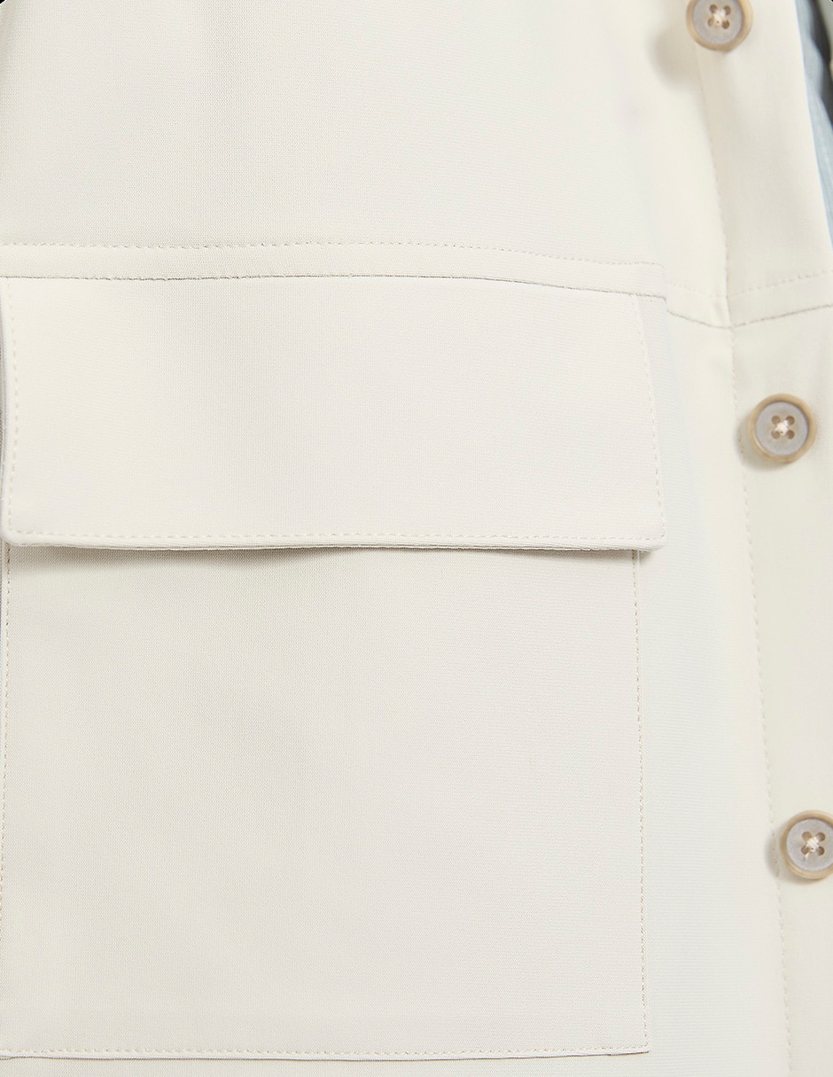 Sobrecamisa business casual manga larga para hombre 3