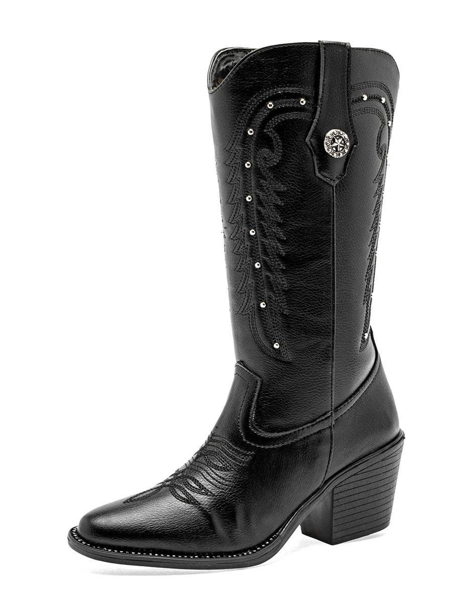 Bota cowboy media pierna para mujer 5