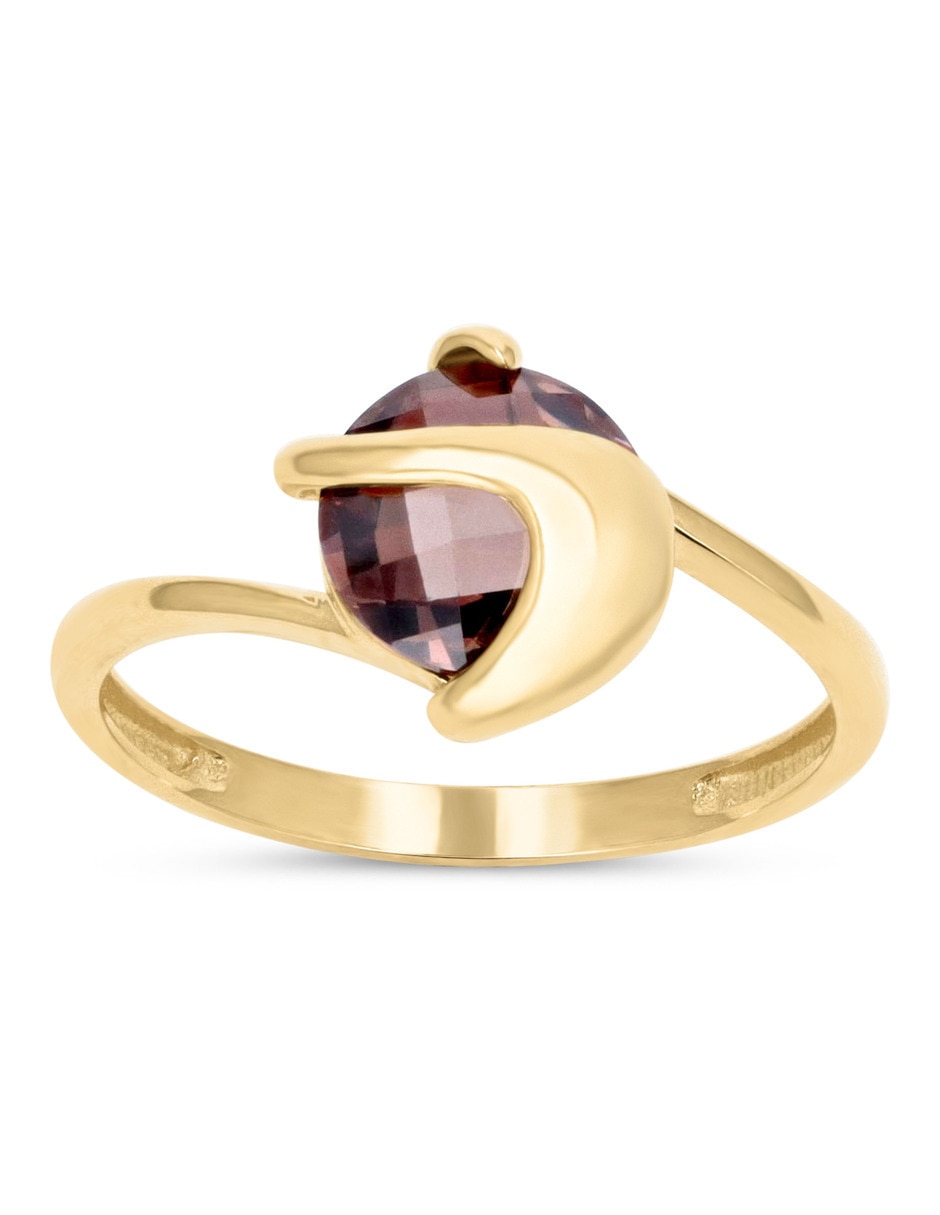 Anillo 14 k de oro amarillo zirconia brillante Anillo 14 k de oro amarillo zirconia brillante