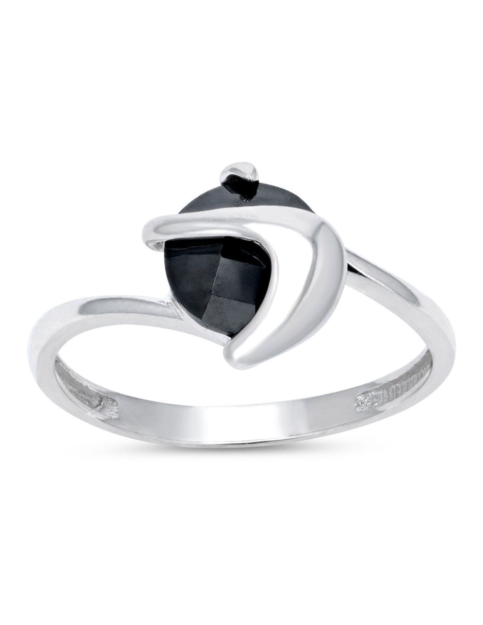 Anillo 14 k de oro blanco zirconia brillante Anillo 14 k de oro blanco zirconia brillante