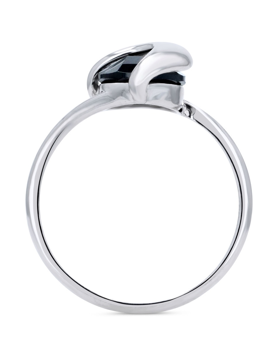 Anillo 14 k de oro blanco zirconia brillante 3