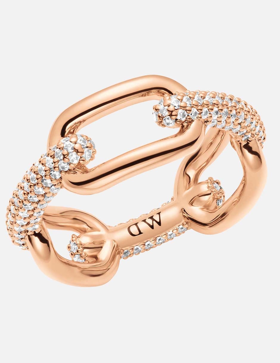 Anillo zirconia cúbica chapa de oro
