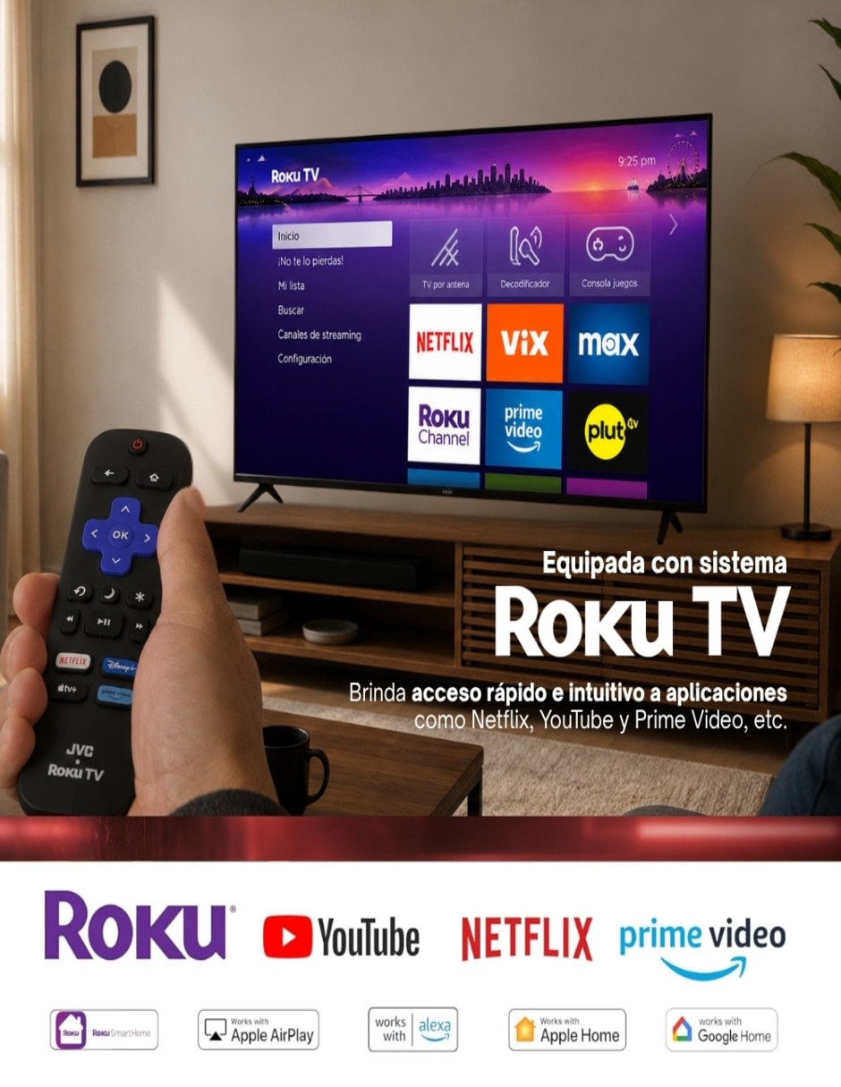 Pantalla LED de 43 pulgadas Full HD SI43FRFX2 con Roku TV