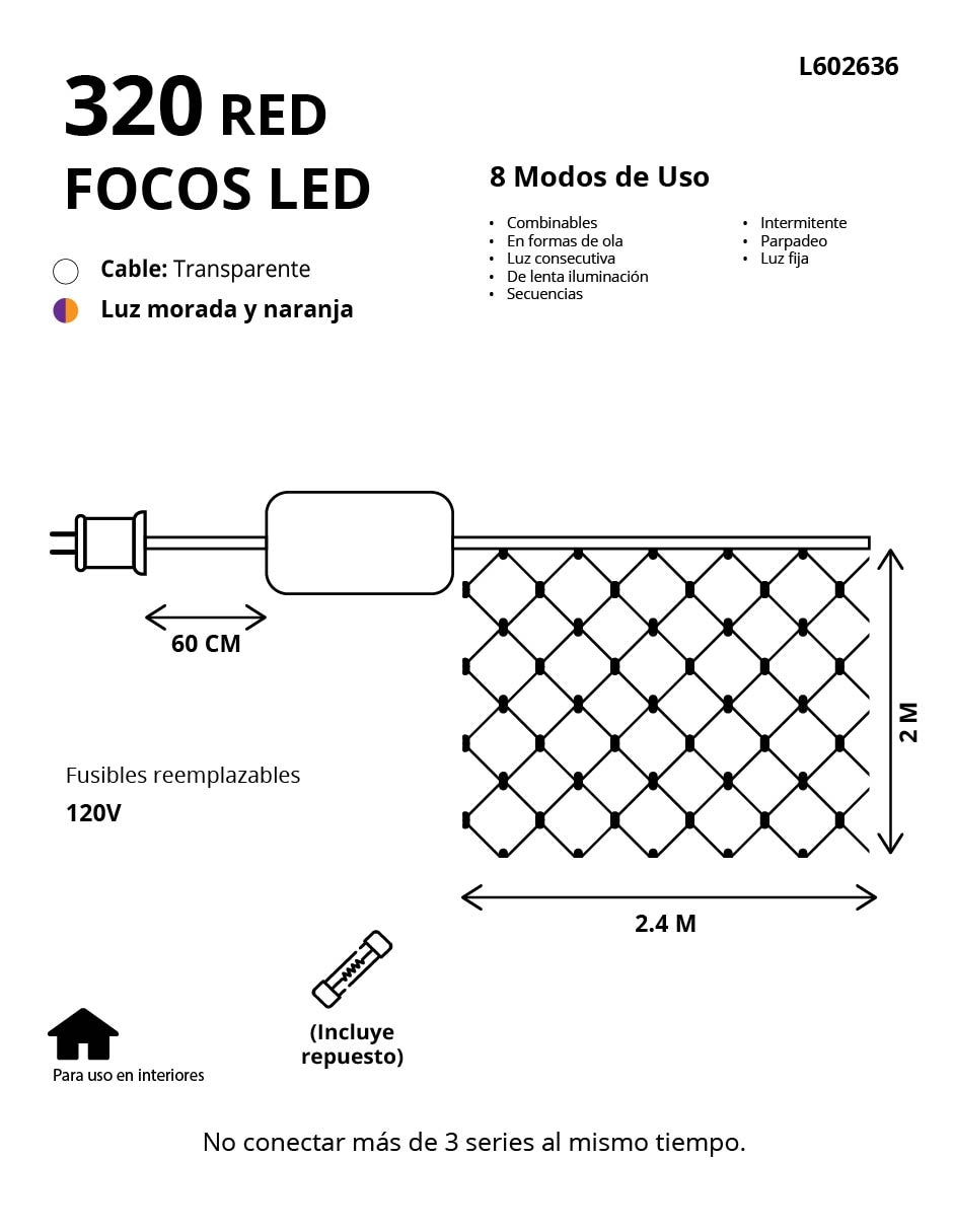Serie red led familia l602636 con 320 focos 5