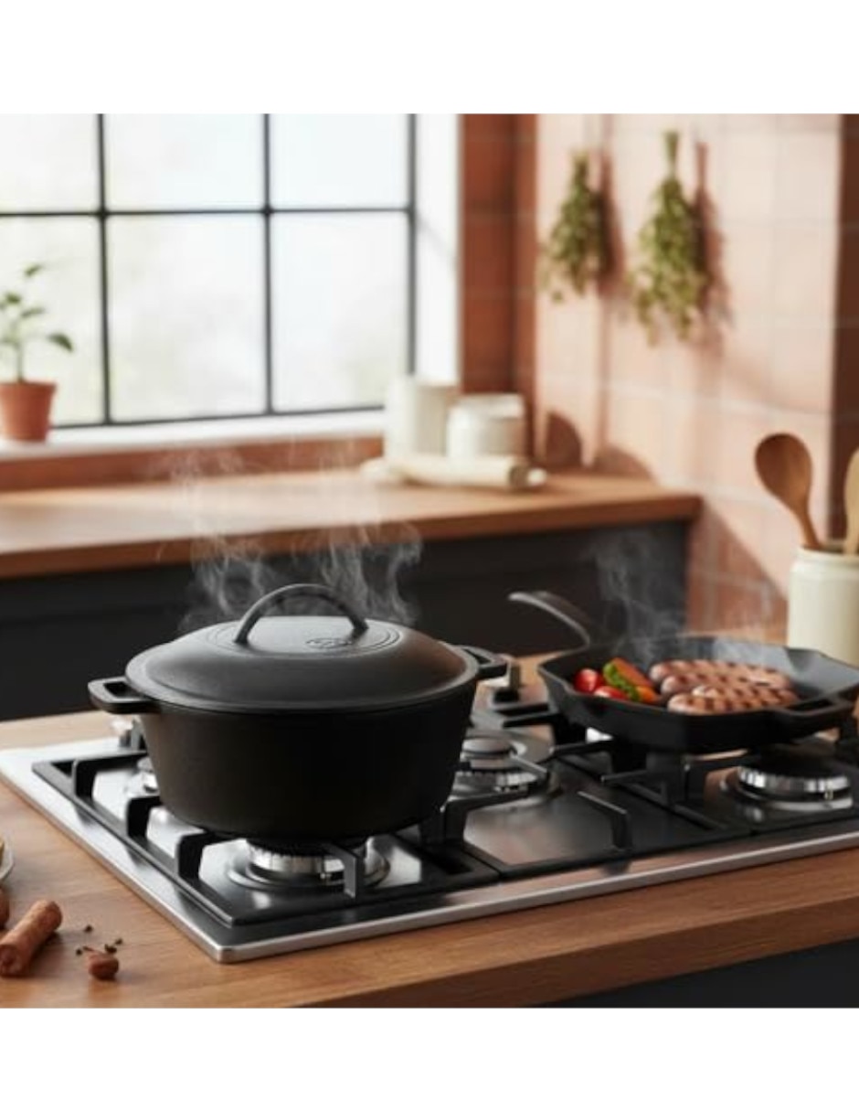 Batería de cocina wccia004bk de hierro fundido antiadherente sin pfoa 4 piezas 7