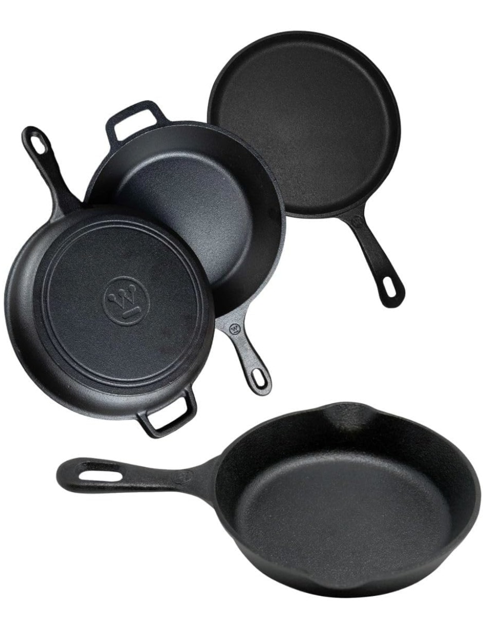 Batería de cocina wccib004bk de hierro fundido antiadherente sin pfoa 4 piezas Batería de cocina wccib004bk de hierro fundido antiadherente sin pfoa 4 piezas