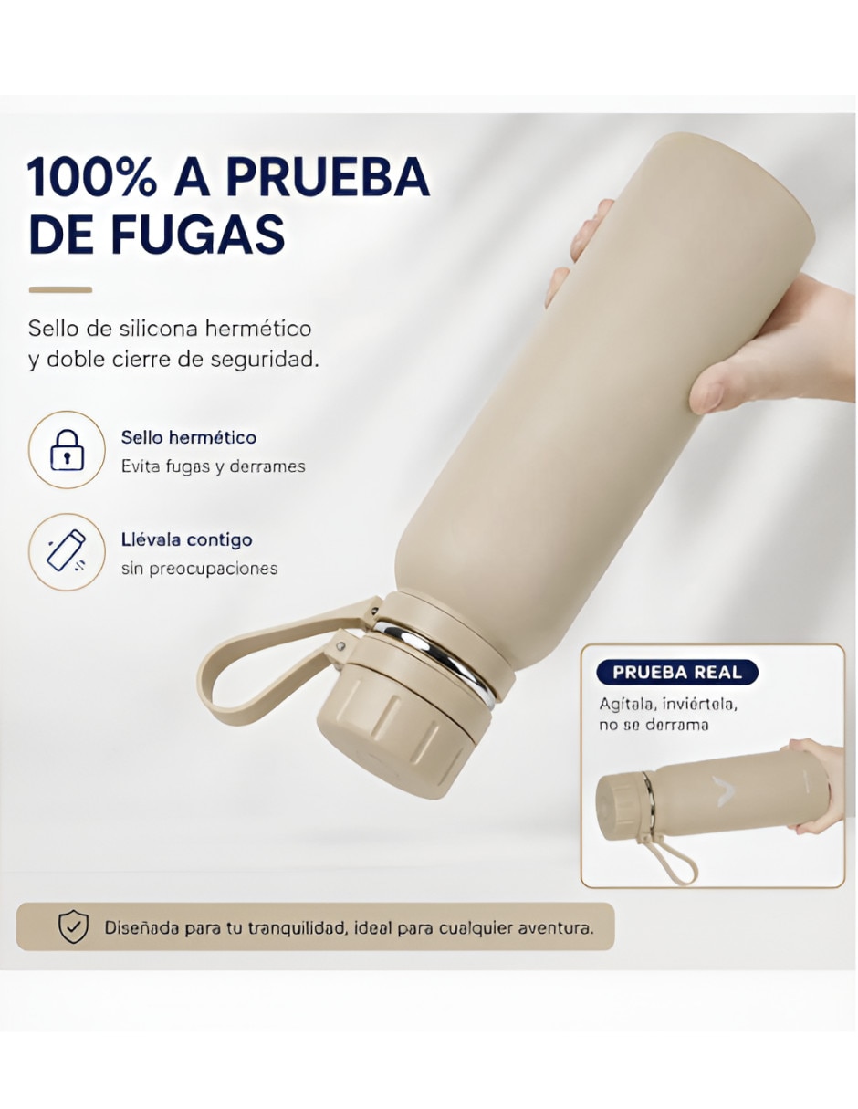 Termo de acero inoxidable con tapa rosca 2