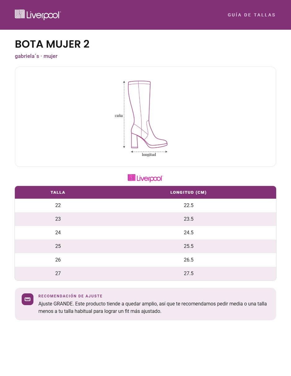 Bota Abajo de la rodilla 8503-343-A de Sintético para mujer 6
