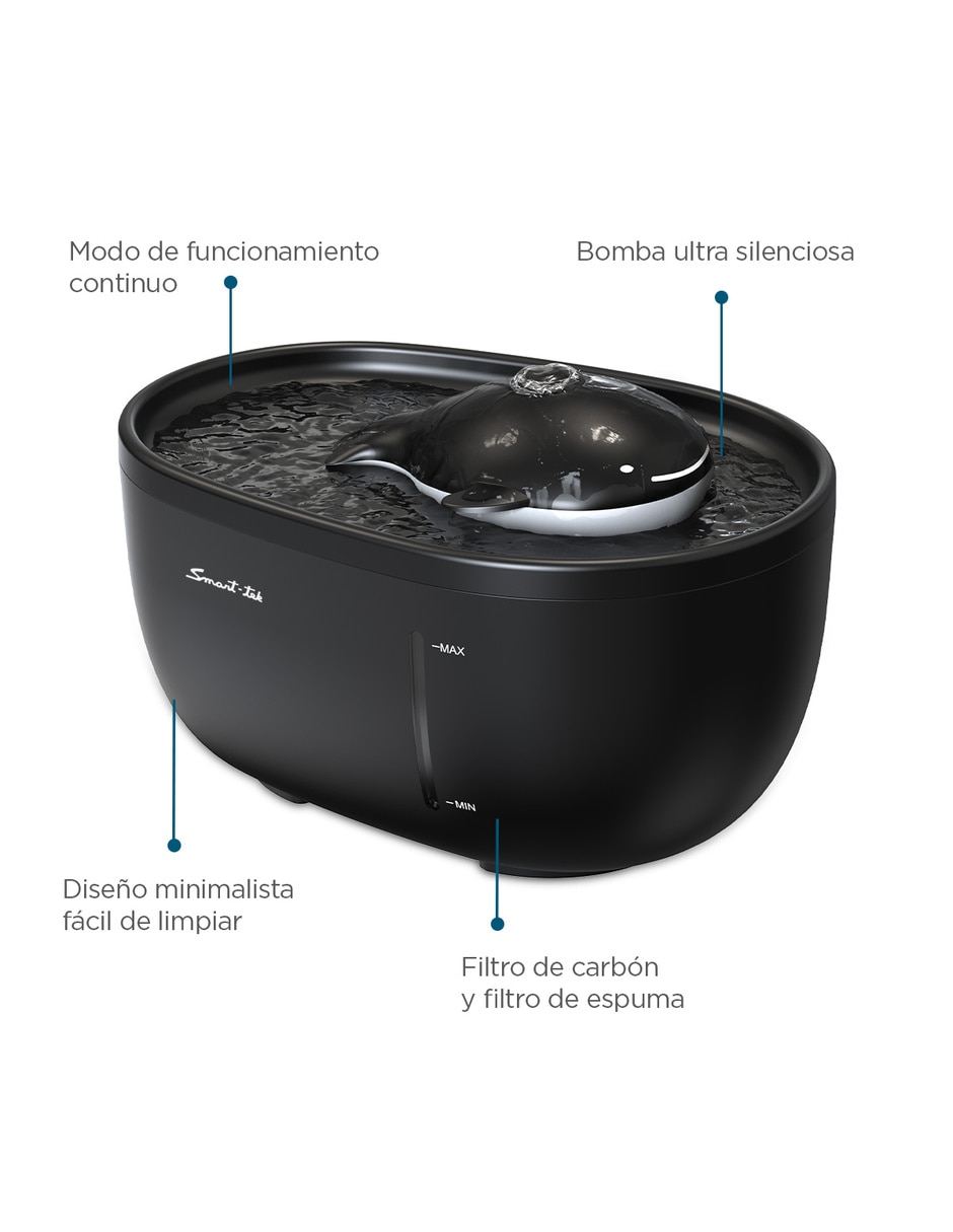 Bebedero transparente para perro y gato 4