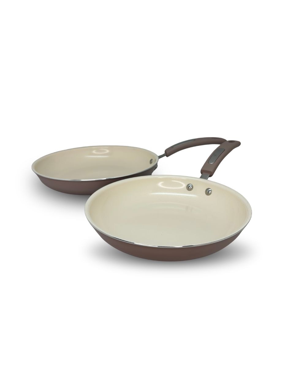 Set de sartenes hamilton beach de aluminio esmaltado 2 piezas 1
