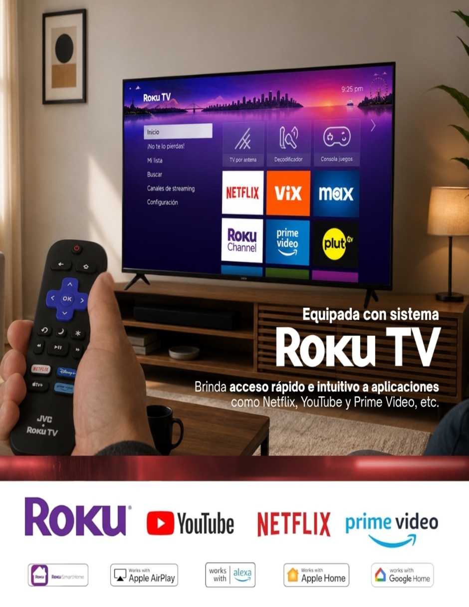 Pantalla LED de 50 pulgadas 4K SI50URFX2 con Roku TV 5