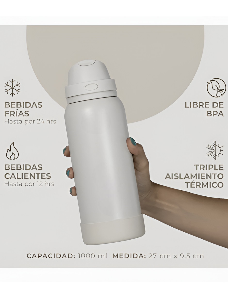 Termo de acero inoxidable con tapa flip top