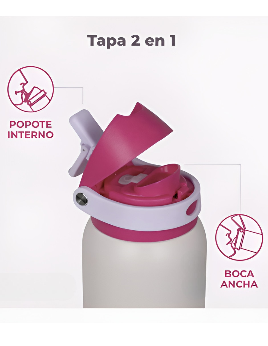 Termo de acero inoxidable con tapa flip top 2