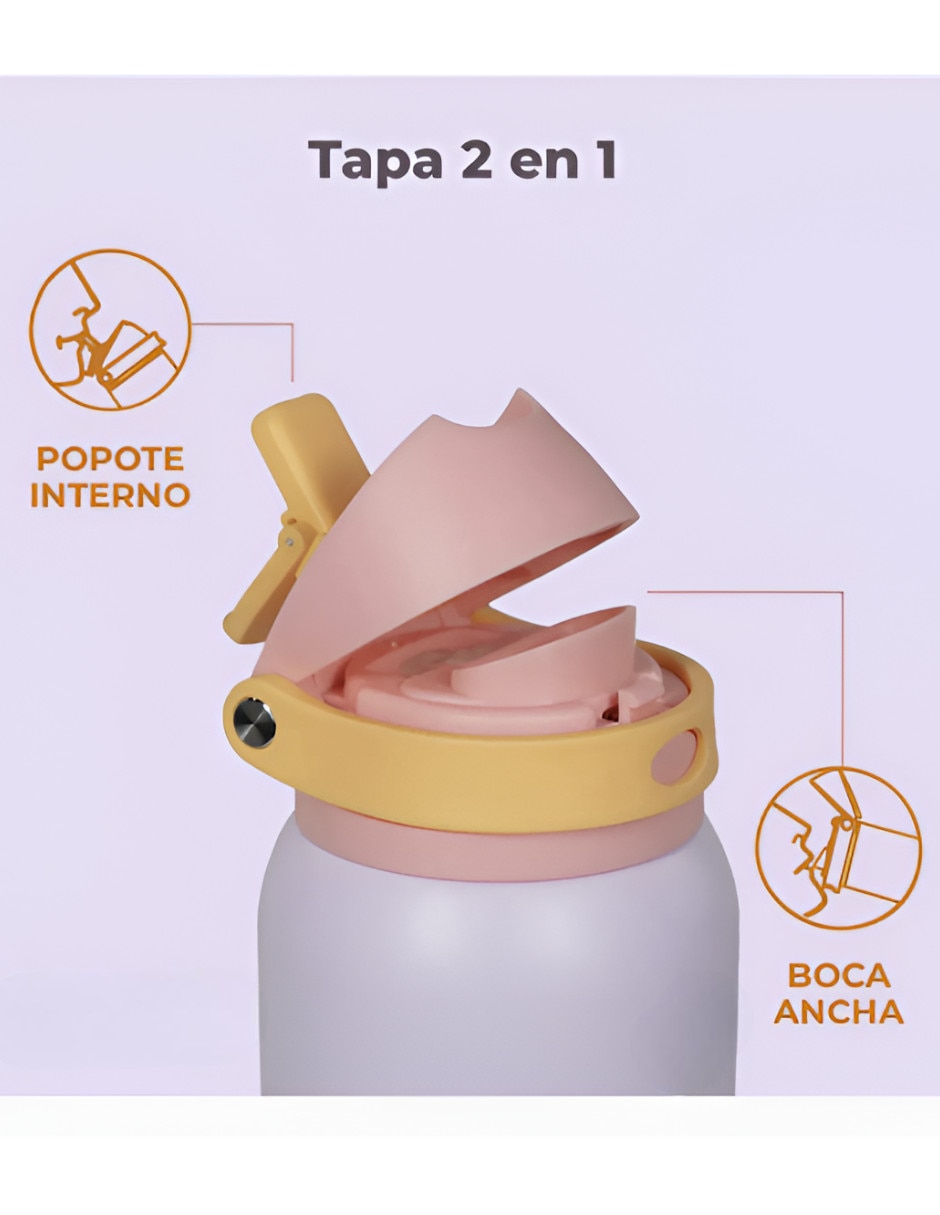 Termo de acero inoxidable con tapa flip top
