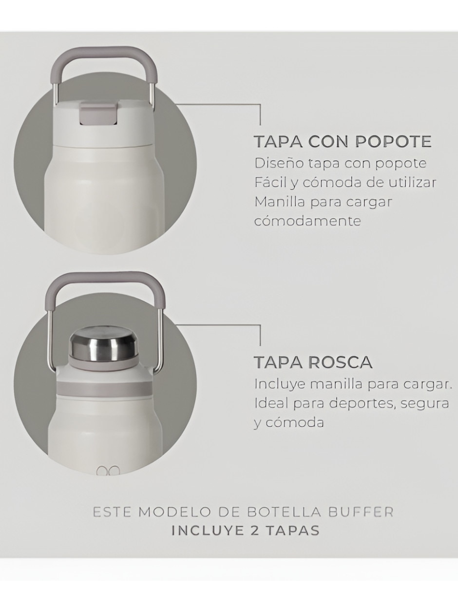 Termo de acero inoxidable con tapa flip top