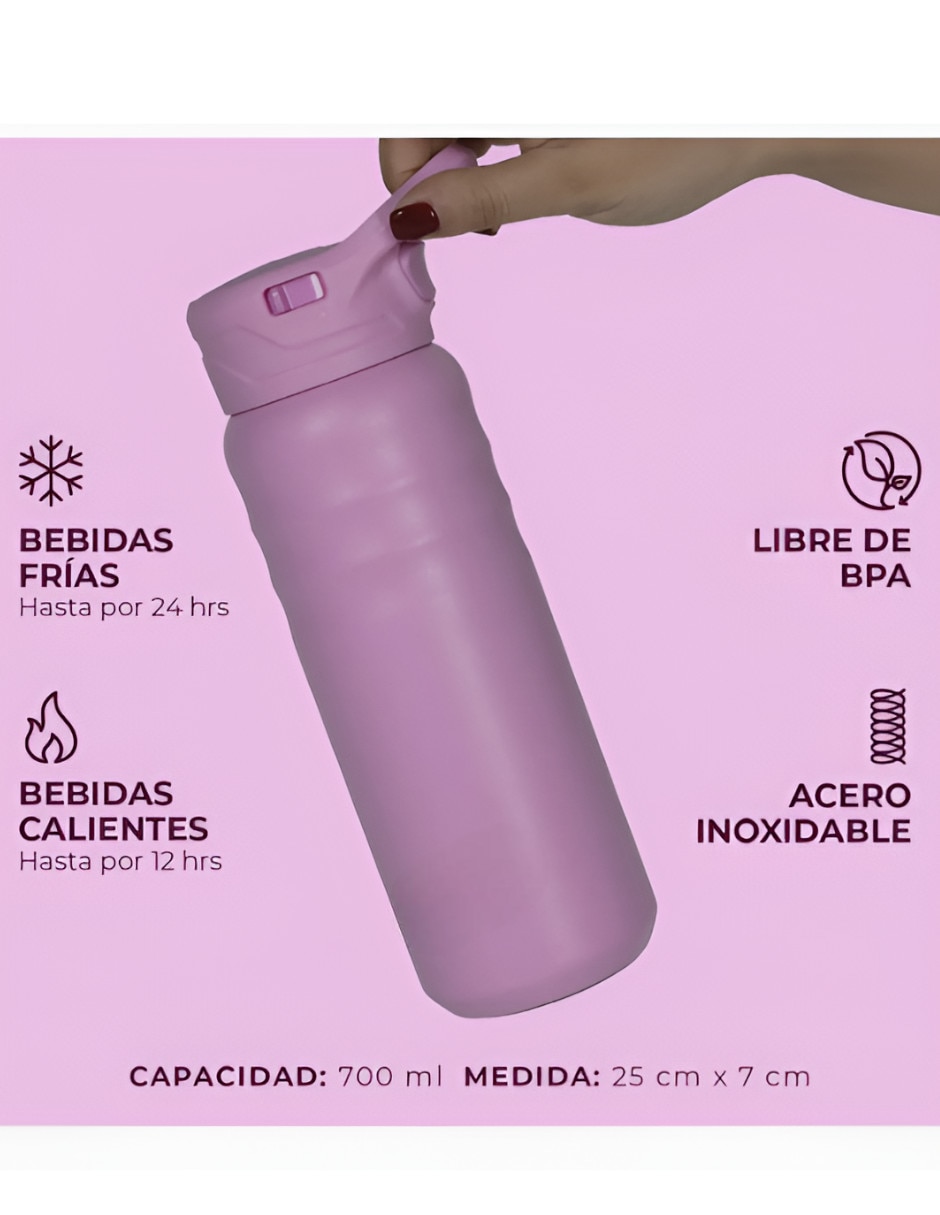 Termo de acero inoxidable con tapa flip top 2