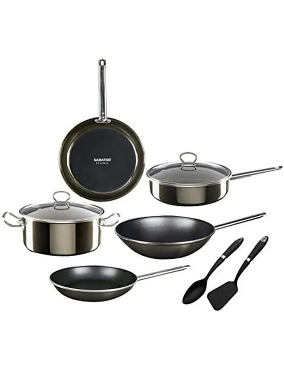 Batería de cocina de acero inoxidable antiadherente combinado 9 piezas Batería de cocina de acero inoxidable antiadherente combinado 9 piezas