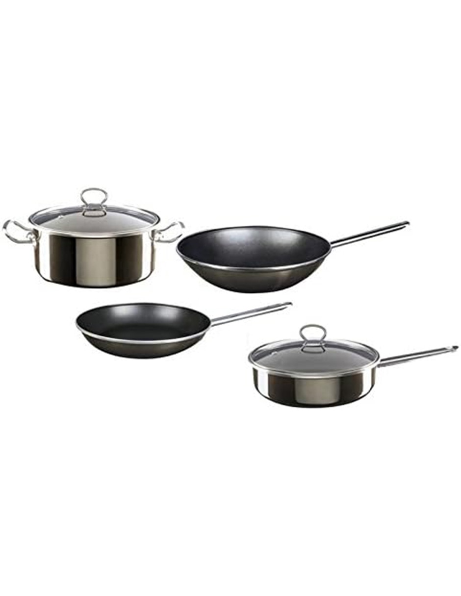 Batería de cocina de acero inoxidable antiadherente combinado 9 piezas 3