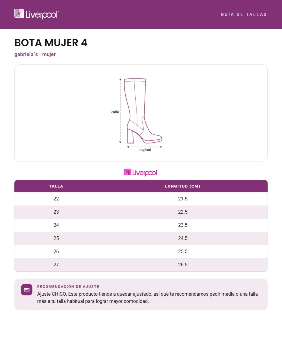 Bota Abajo de la rodilla 5875-404-A de Sintético para mujer 6