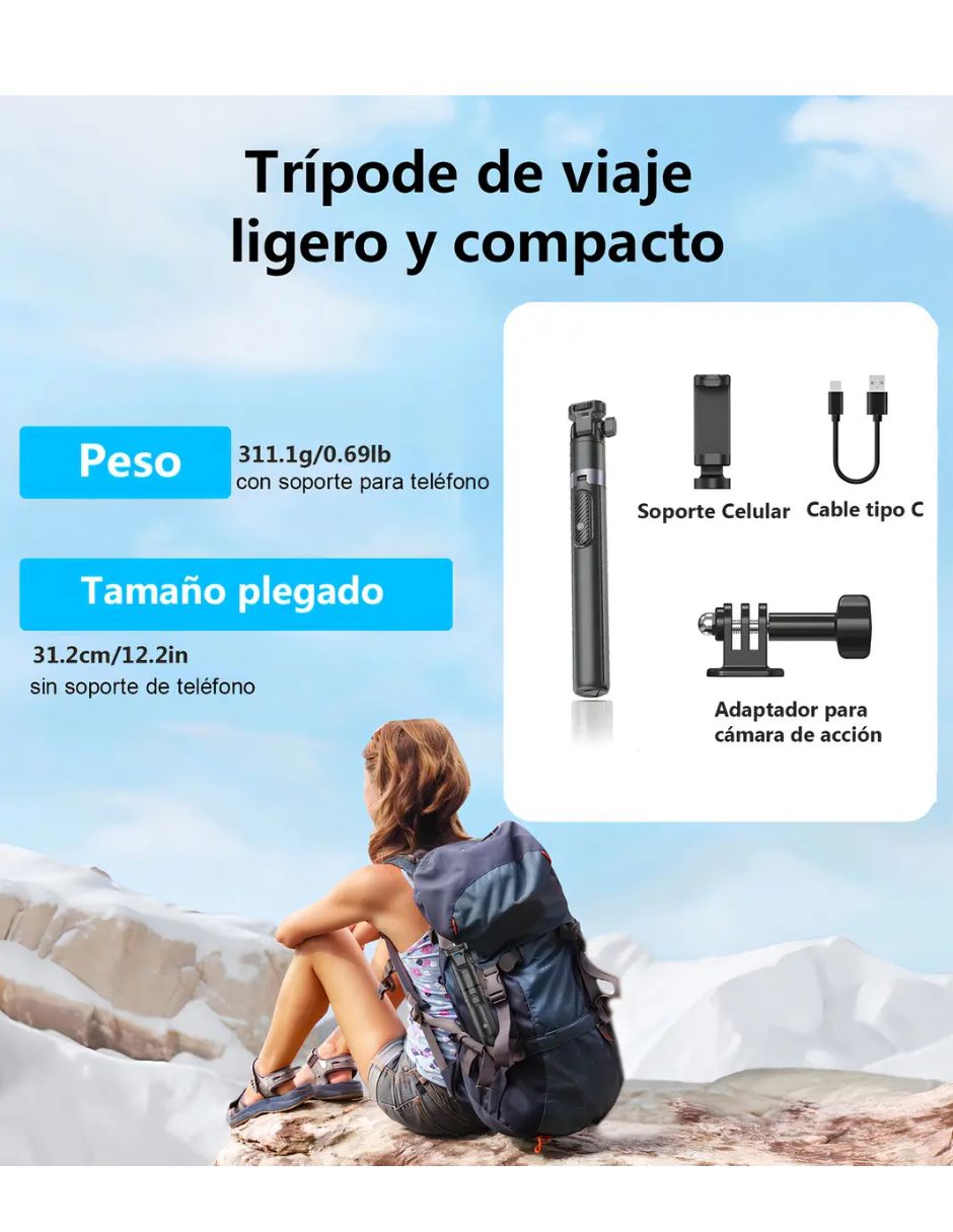 Tripie sin modelo comercial de Plástico para Cámaras y celulares 3