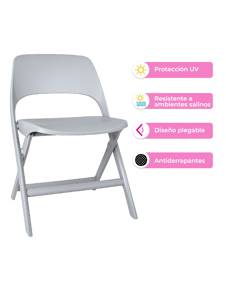Silla plegable 1 piezas de Polipropileno 5